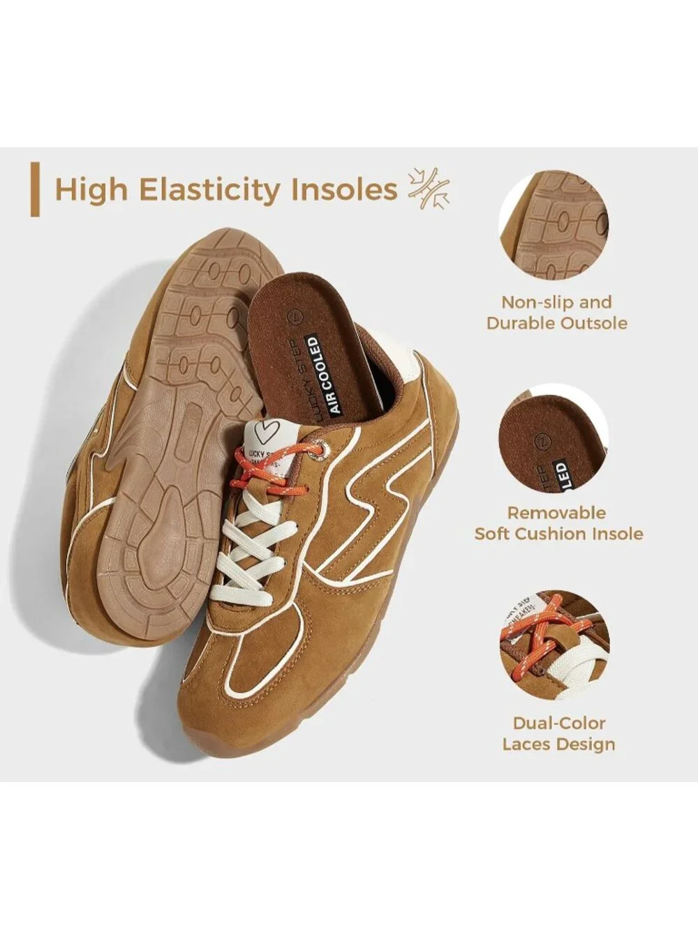 Women's Brown Retro Fashion Gym Workout Classic Thin Sole Casual Sneaker Shoes
